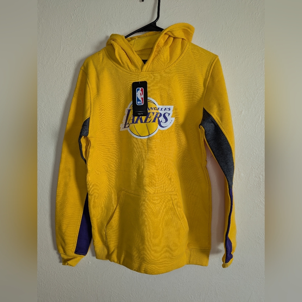 NWT Los Angeles Lakers NBA Pullover Hooded Sweatshirt Youth Size XL